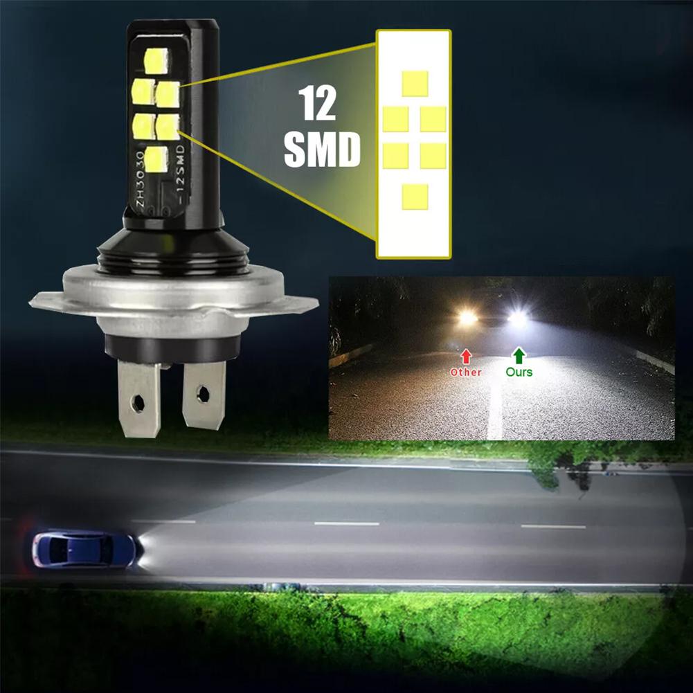 H7 H4 LED Headlight Kit Bulbs High Low Beam 12V 52000LM 6000K White Car Headlight Bulbs
