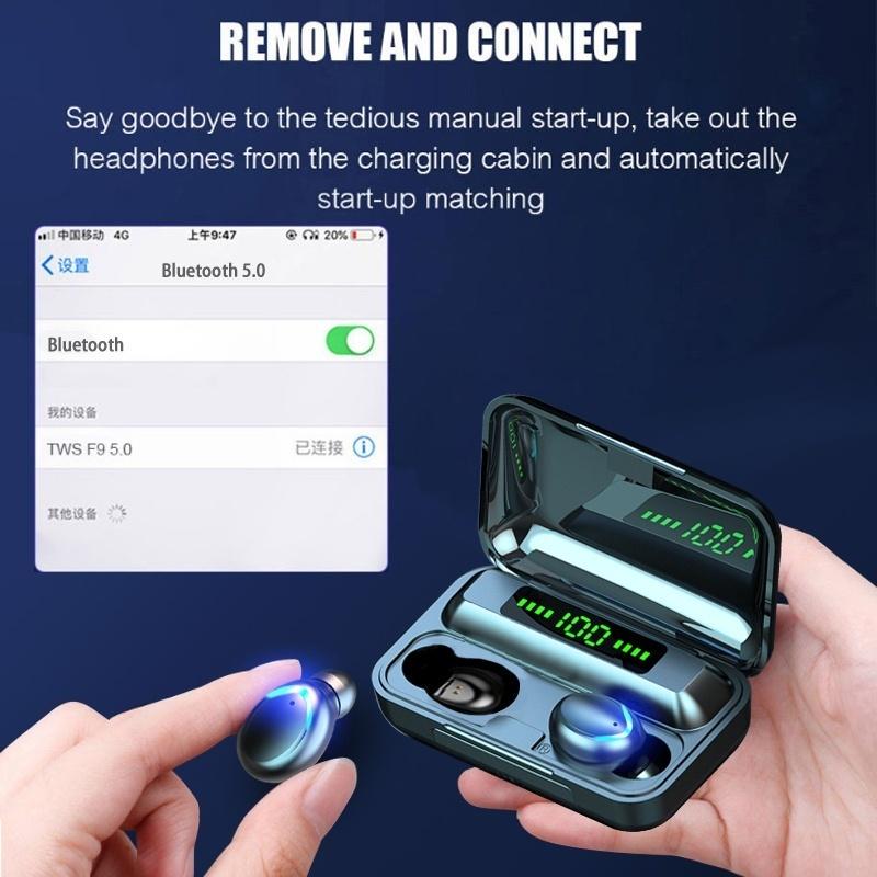 Беспроводные наушники QUEED 9D HIFI Bluetooth 5.0 CVC8.0 с зарядкой и шумоподавлением