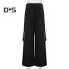 Женские брюки с высокой талией, цветные широкие повседневные брюки свободного кроя, ретро-крутые длинные брюки в уличном стиле
