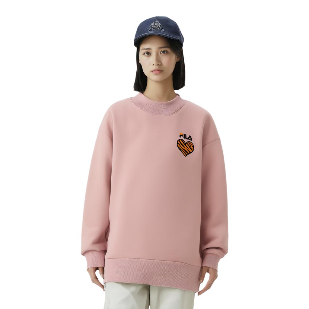 Fila Логотип Вышивка Сердце Спортивная Толстовка Женские толстовки Agar-Pink F11W148211F-PK