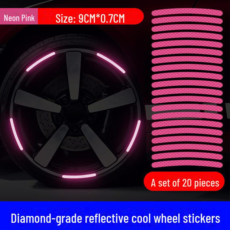 Универсальные светоотражающие наклейки на ступицы колес автомобиля — защита от царапин и декоративные модификации шин