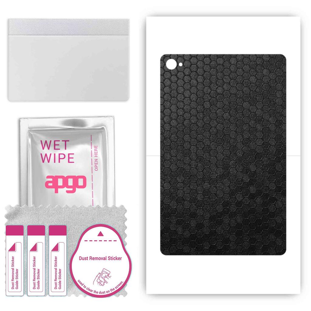 apgo Skin Sticker Film Foil Vinyl for the BACK Compatible with Teclast M40 Plus, Scratch-resistant, Easy To Install - Black Honeycomb