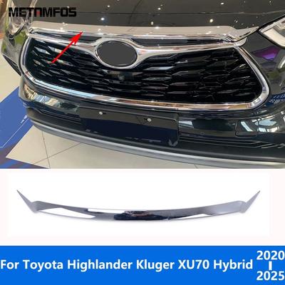 Для Toyota Highlander Kluger Hybrid -2024 2025 Хромированная накладка на решетку передней части капота Автомобильные аксессуары для стайлинга