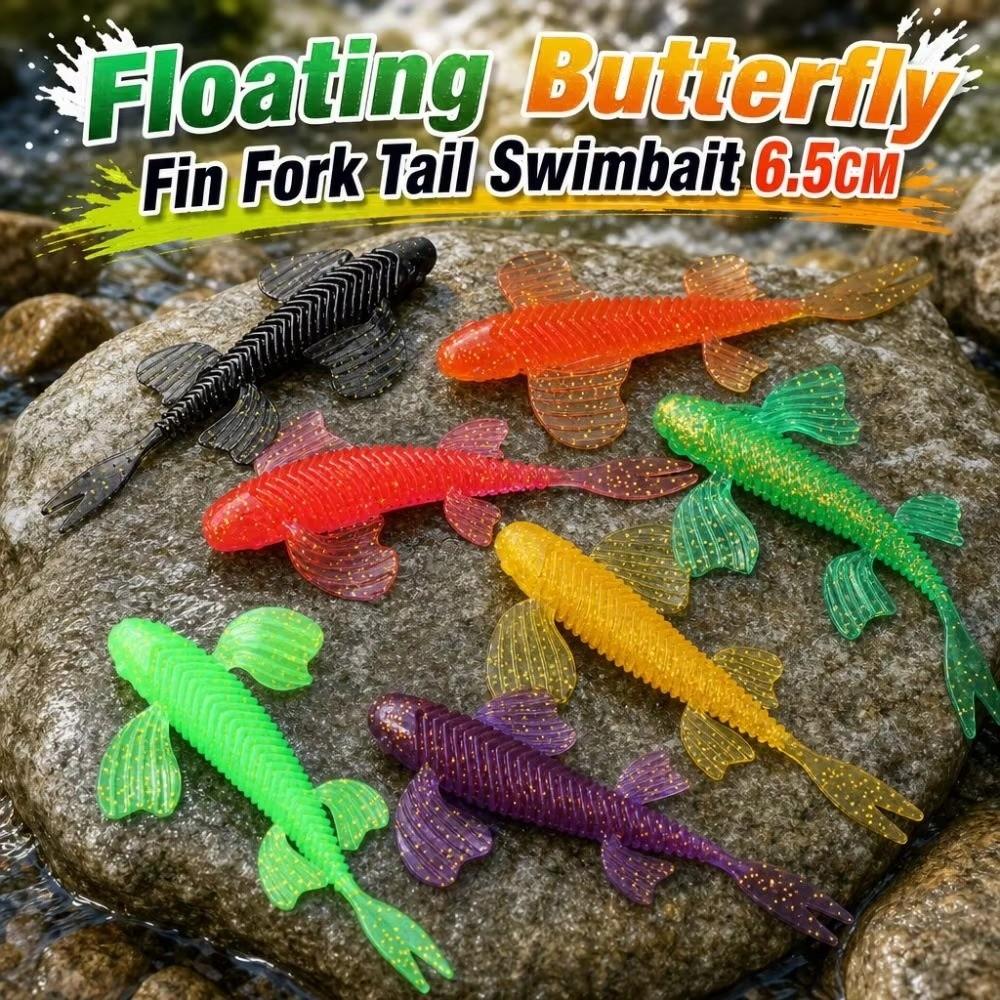 Floating Swimbait Wobbler Soft TPE Soft Lure Butterfly Swim Jerkbait Bass Fishing