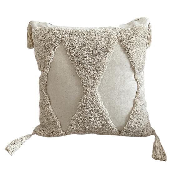 Наволочка стильная богемная этническая кисточка дизайн утолщенная вышитая диванная прикроватная подушка офисная тафтинговая наволочка