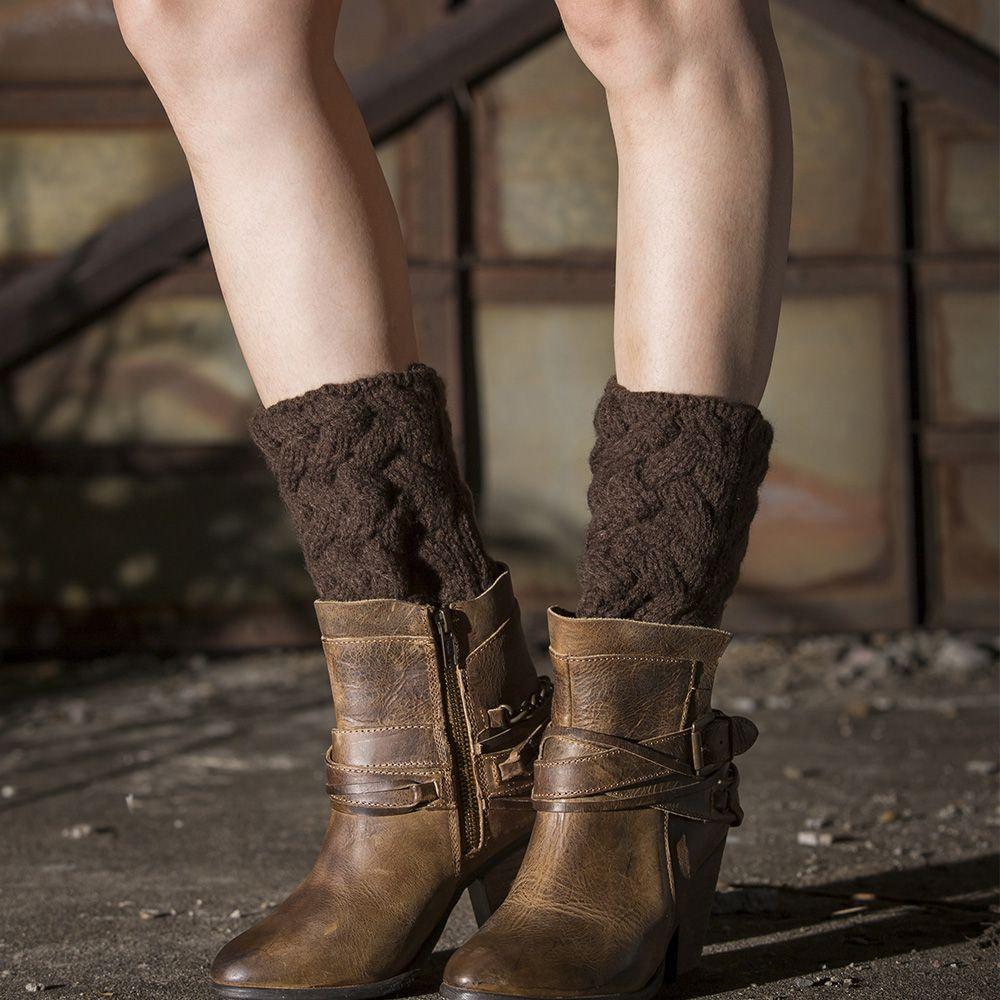 Зимние вязаные аксессуары для обуви Голенища Носочно-чулочные изделия Высокие носки для сапог Манжеты для сапог