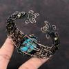 Тибетский браслет-манжета с бирюзой, медная проволока, регулируемый браслет, браслет из натурального драгоценного камня, медная проволока ручной работы, ювелирное изделие, подарок для нее