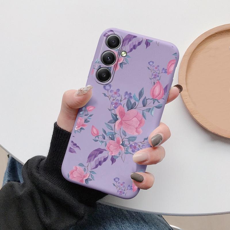 Мягкий силиконовый чехол Flower Animal для Xiaomi Redmi Note 13 Pro 13C 14 Samsung A35 A55 M35 S24 Huawei Honor 200 iPhone Camera Защитный противоударный чехол