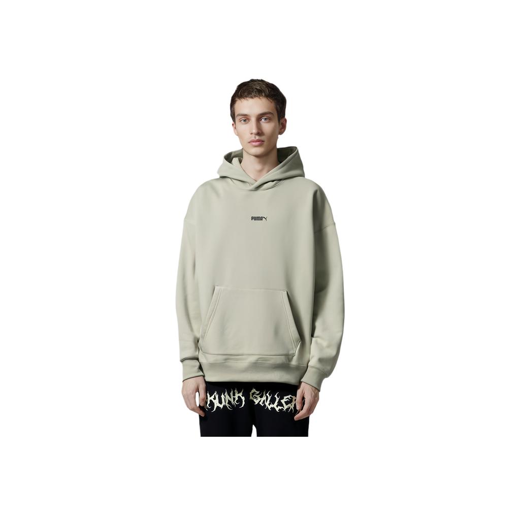Puma Однотонный пуловер с логотипом с капюшоном унисекс Топы Кактус 534364-41