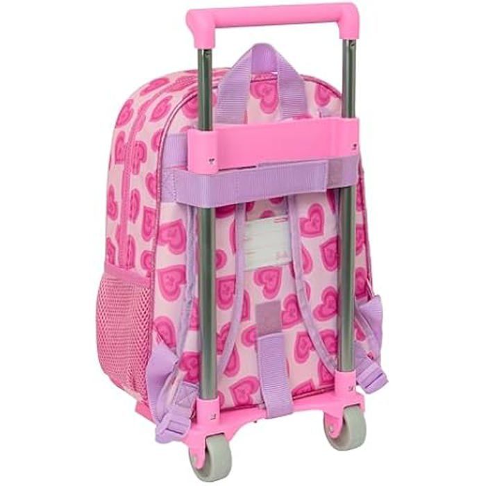 Sac à dos Barbie Love avec chariot - SAFTA - Rose - Synthétique - 26 x 11 x 34 cm