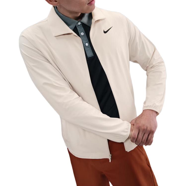 Nike Однотонная куртка на молнии с длинным рукавом Мужские куртки Бежевый FQ0462-104