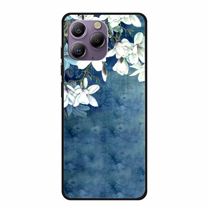 Soft Space Cover for Blackview A96 Case Flower TPU Cat Silicone Phone Cases for BlackviewA96 Cover Shockproof Lovely Shell