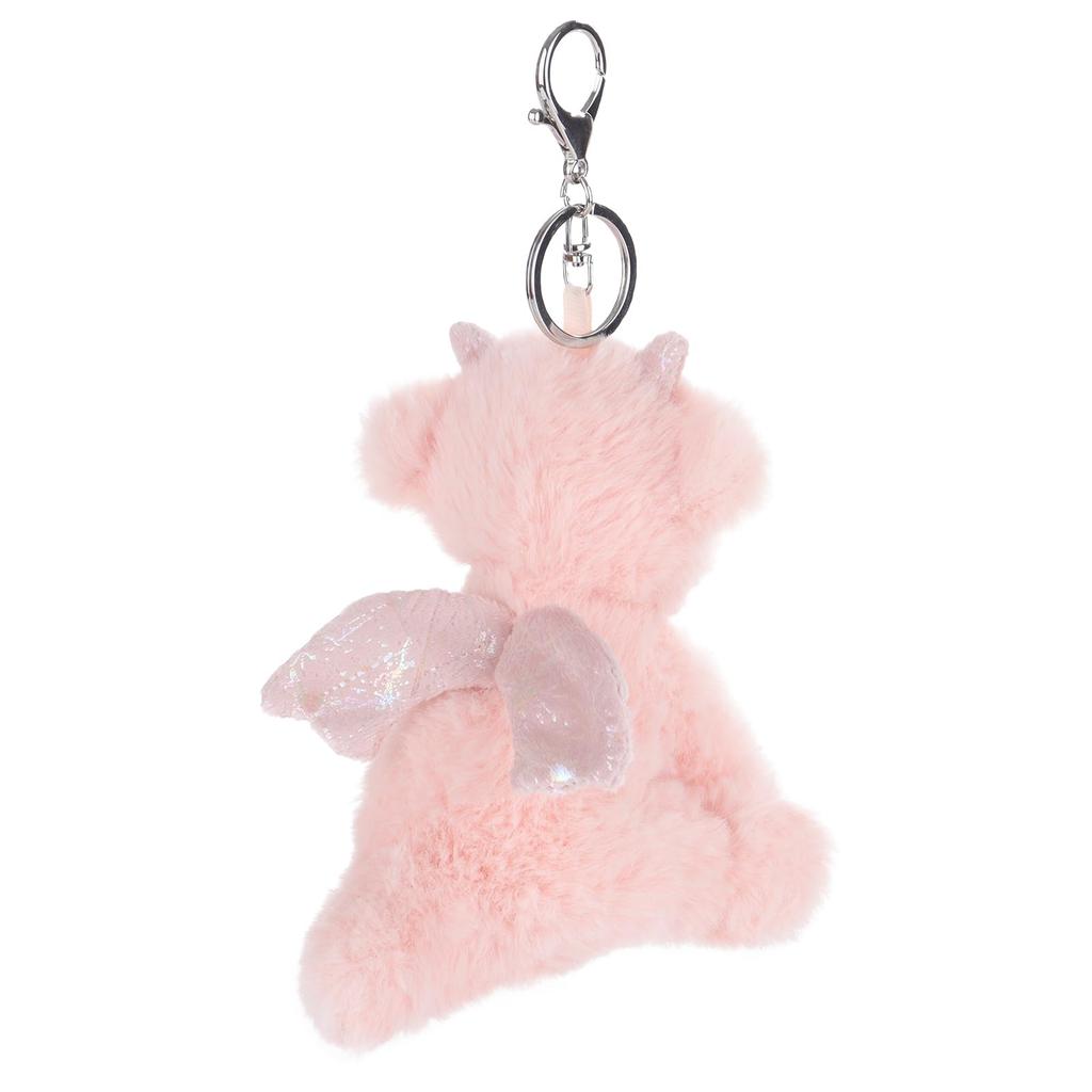 Apricot Lamb Pink Dragon Cute Soft Keychain Plush Perfect for Boys and Fits Kids Backpacks and 10cm Toy, Girls, Purses,
