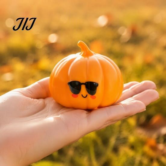 Calming Sensory Toy Sunglasses Pumpkin Stress Relief Toy, Slow Rebound Squeeze Fidget Soft Cartoon Dumpling Relieving