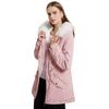 New Style Style Overcomes Women's Oversized Medium Length Plush Cotton Jacket  Women's Warmth Belt  Fur Collar  Loose Winter Jacket