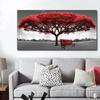Абстрактное красное дерево, холст, картины, пейзаж, настенные художественные плакаты и принты, деревья, картины современного искусства, украшение стены дома, фон, украшение стены