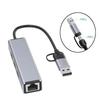 Type-C 2-в-1 USB-адаптер в RJ45 Gigabit Ethernet и 3.0 USB-хаб, док-станция