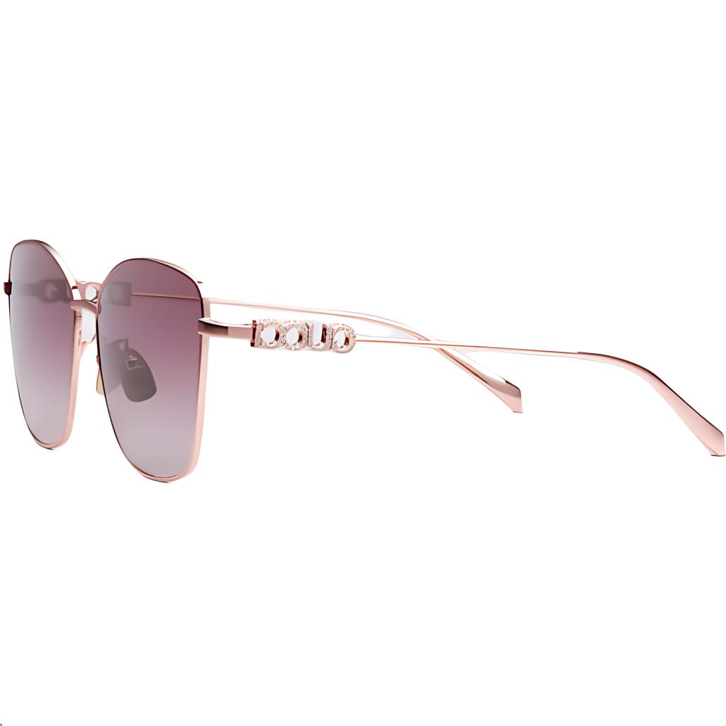 GUCCI Original Design Metallic Crystal Butterfly Sunglasses Unisex Couple Rose Gold