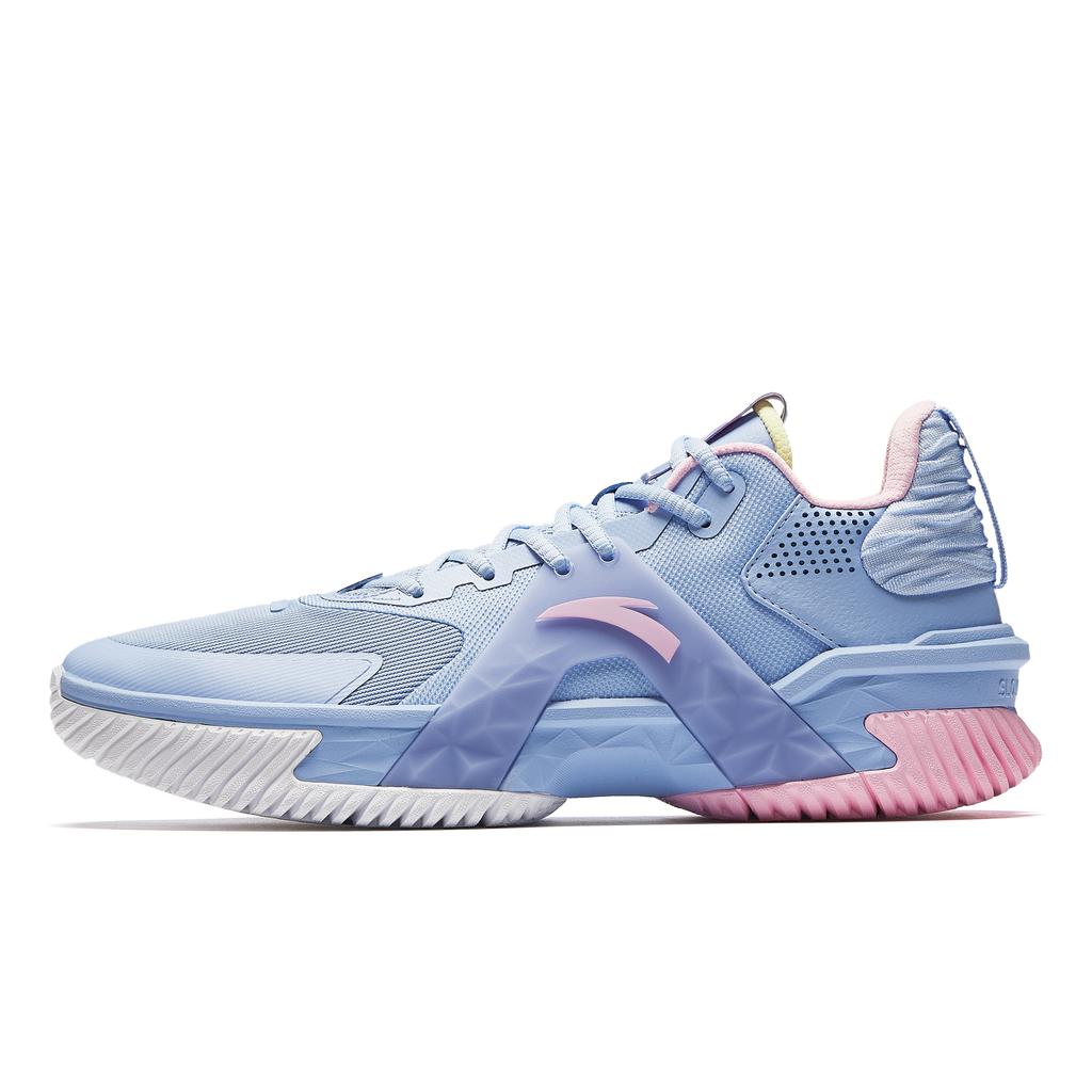 Anta Air Space 5 Clear Sky Outdoor Performance Shock Absorption Anti-Slip Wear-Resistant Low-Top Basketball Shoes Men Sneaker Blue Pink 912511606Q-2