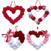 Valentine's Day Gift Garden Heart-shaped Design Decorative Bowknot Home Party Crafts Ornament Hanging Decorations
