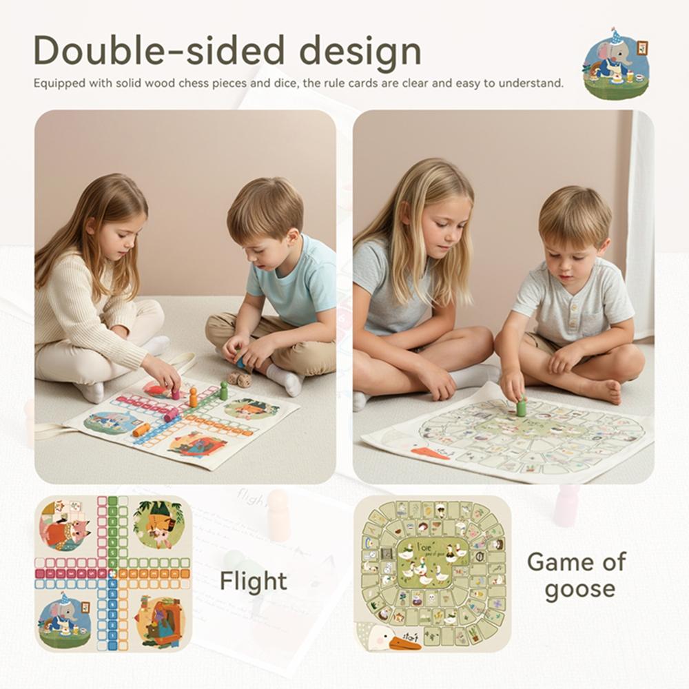 Детская многофункциональная настольная игра-игрушка 'Летающие шахматы' Настольная игра Холщовый коврик для стола Игра Пазл для родителей и детей Обучающая игрушка-пазл