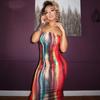 Women's Summer Printed Slim Sexy Sheath Long Dresses