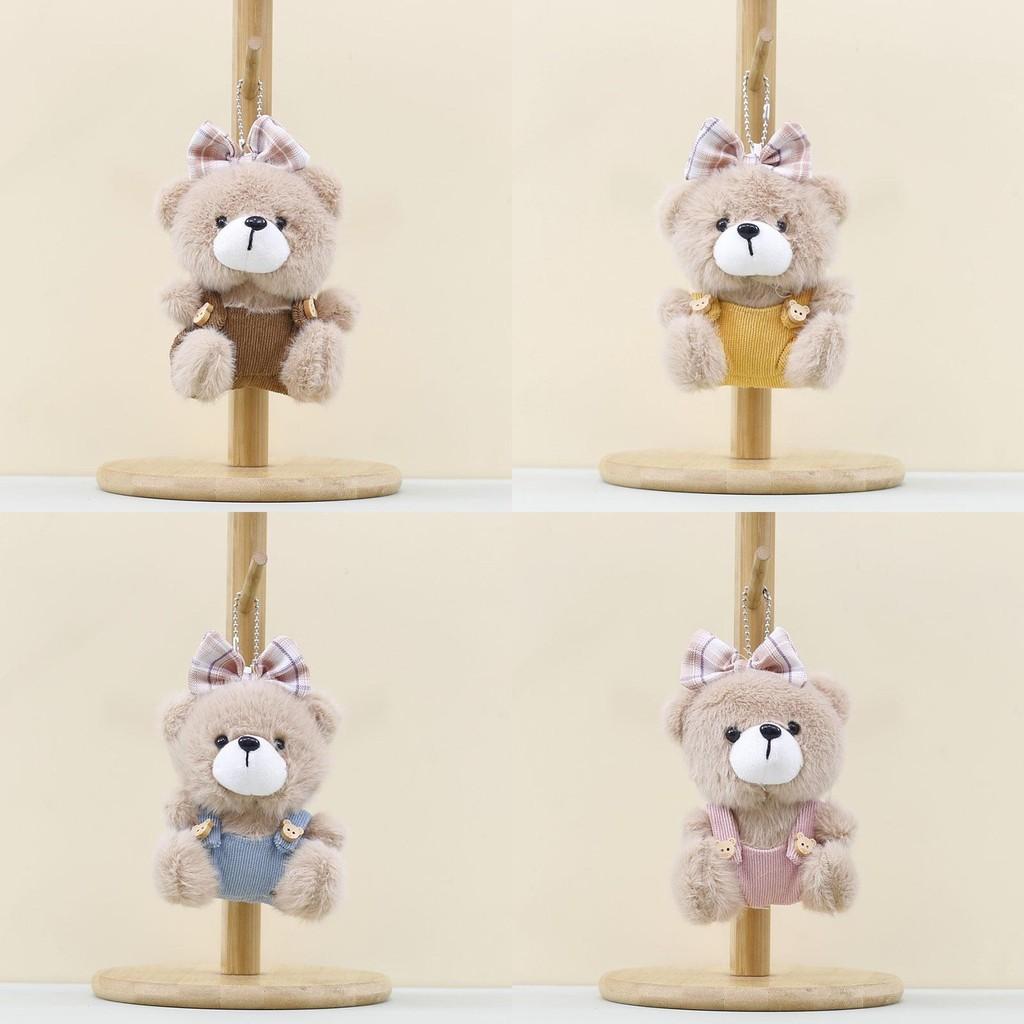 Bear Cartoon Adorable Plush Keychain With Pp Cotton Filling For Bag Decor