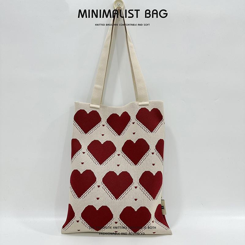 Дизайн Любовь Вязаная Сумка Через Плечо Сумка Большая Сумка Большой Емкости