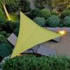1PC Landscape Canopy\t\t Patio Balcony Triangular Canopy Outdoor Sun Protection Folding Silver Coated Awning Shade Sail 3 Meters