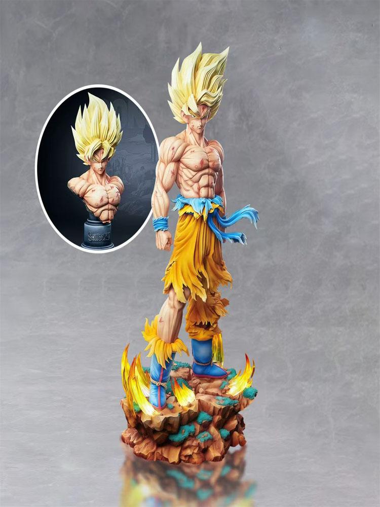 35 см Фигурки Аниме Dragon Ball Чу Чао Поврежденный в Бою Гоку Фигурка Действия Модели ПВХ Статуя Игрушки Украшение Коллекция Подарки для Детей