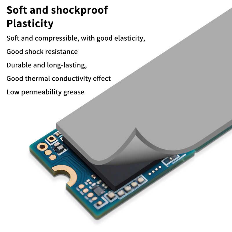 2Pcs 15W M.2 Thermal Pad Conductive Pad Sheet 0.5/1.0/1.5Mm Silicon Ssd Thermal Pad Adhesive Insulating Thermal Pad For Laptop