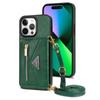 Применимо к чехлу для мобильного телефона iPhone16 17Pro с молнией, карман-кошелек, вкладыш для карты, противоударная подставка, защитная крышка, диагональный ремешок