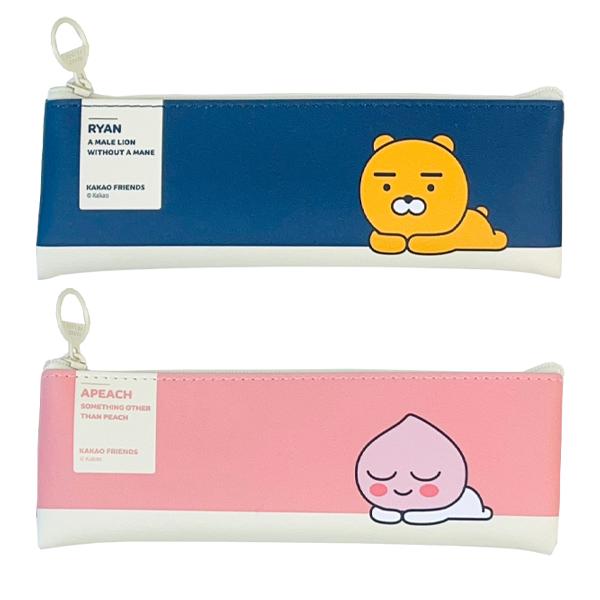 Kakao Friends Современный мини-пенал для карандашей, набор из 2 предметов, Райан, Апич, 1 набор, лучший персонаж Кореи