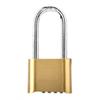 Наружный замок с 4-значным кодом, длинный навесной замок, водонепроницаемый, латунь