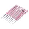 8pcs Crochet Hook Set Printing Aluminum Handcraft   Colorful Crochet Hook Ergonomic Knitting Hook for Knitters for Sewing