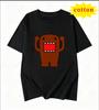 Japanese Retro Domo Tamajun Cartoon Print Short Sleeve Tshirt Unisex Loose Round Neck Pure Cotton Casual Versatile Top