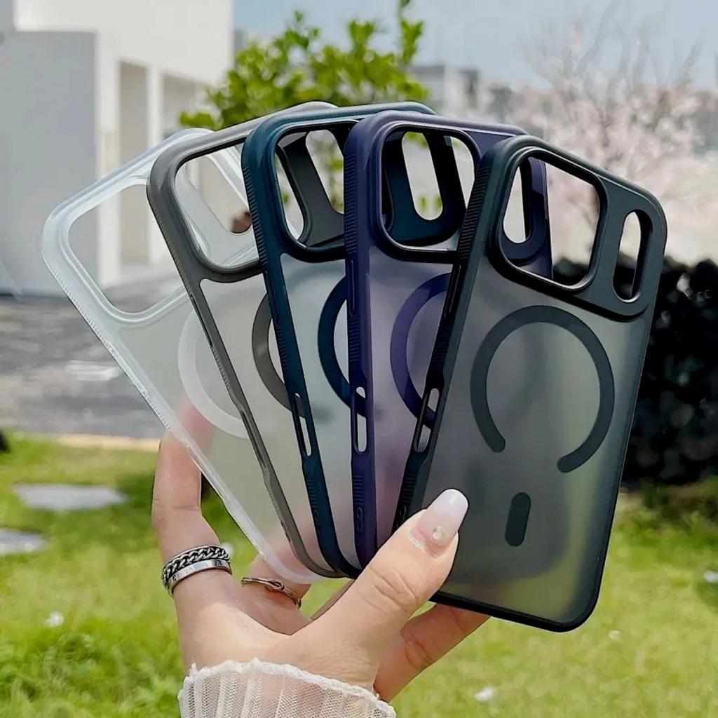 Новый противоударный матовый полупрозрачный чехол MagSafe для iPhone 17, 17 Air, 17 Pro, 17 Pro Max с магнитной беспроводной зарядкой.