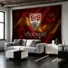 Custom Name VfB Stuttgart Printed Tapestry – Wall Hanging for Bedrooms, Dorms, and Home Decor