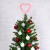 Верхушка на елку на День святого Валентина Бархатное скрученное сердце Верхушка для елки Романтическое розовое украшение в виде сердца для дома, свадьбы, рождественской вечеринки