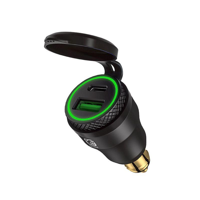 Водонепроницаемый Мотоциклетный 12В 24В QC3.0 USB Type C PD Быстрый Зарядник Адаптер Питания Hella DIN Розетка для BMW Ducati Мотоцик
