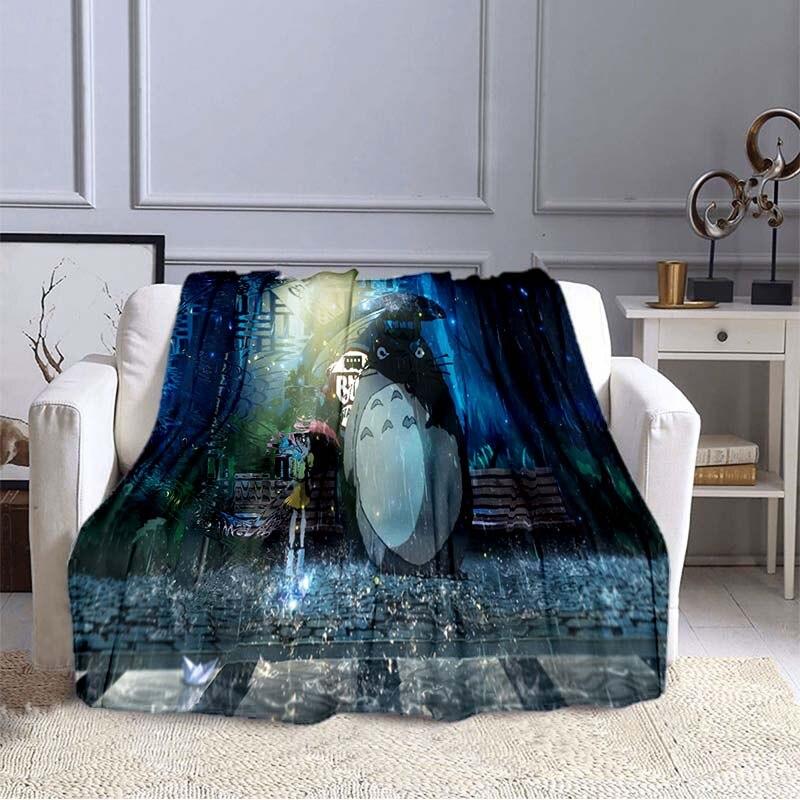 Японский Amime Тоторо Мой сосед Тоторо мультфильм 3D мягкое одеяло легкое фланелевое одеяло