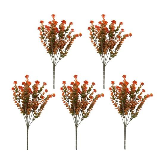 5 шт./компл. Осенний искусственный эвкалипт реалистичные поддельные пластиковые растения Хэллоуин День благодарения Фестиваль урожая в помещении