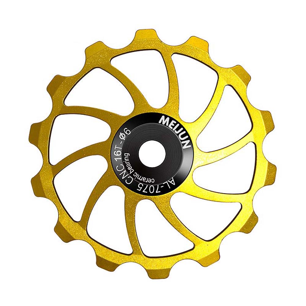 15T 16T Детали для велосипеда Колесо шкива Алюминий Цинк Цинковый сплав Подшипник Направляющее колесо Направляющий ролик Задний переключатель