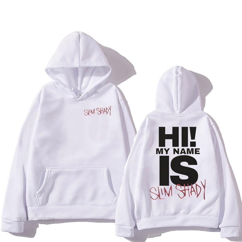Толстовки Eminem Slim Shady Sudaderas Con Capucha с длинным рукавом для мужчин и женщин, флисовые свитера унисекс с капюшоном Sudaderas