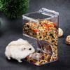 Cute Hamster Samll Animal Automatic Pet Food Feeder Plastics Durable Strong Simplicity Clear Transparent Safe Food Bowl