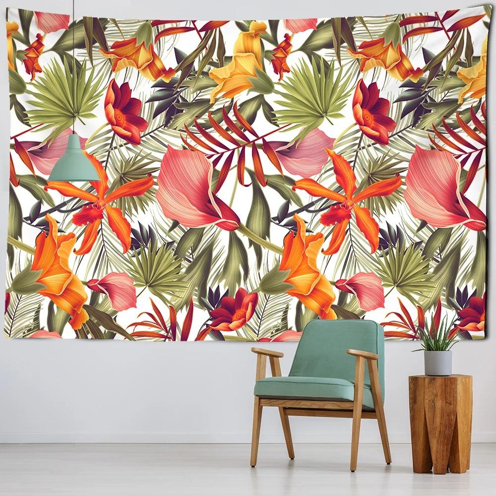 Tropical Plant Palm Leaf Background Cloth Home Wall Decoration Tapestry Office Living Room Tapestry