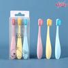 3-Pack Baby Toothbrushes 3-Piece Macaron Soft Bristles Baby Toothbrushes Soft Bristles Small Head Baby Teeth Training Brush