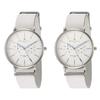 Salvatore Marra Watch Pair Watch Set of 2 White Leather [Salvatore Marra] -SM15117-SSWHBL SM15117-SSWHBL Женские Мужские []
