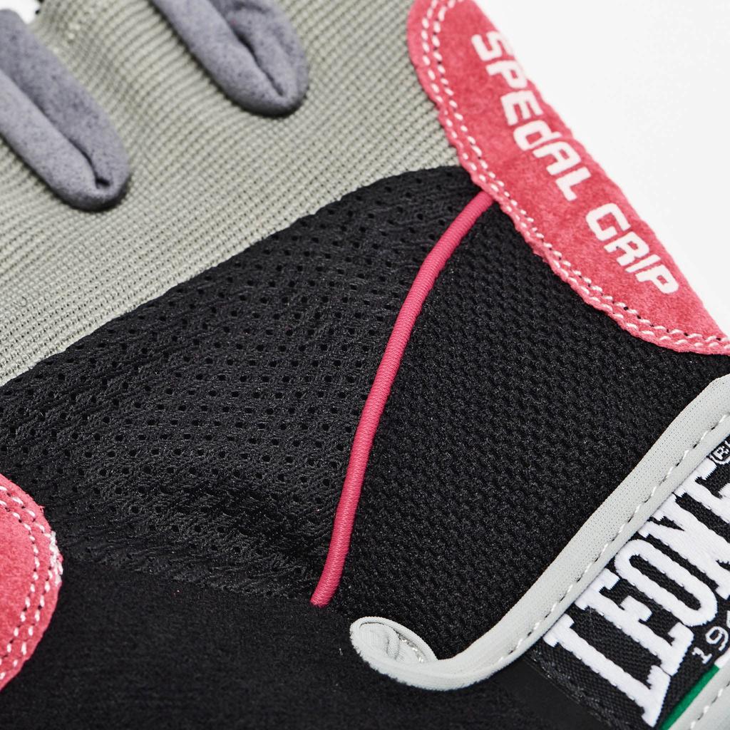 Перчатки для поднятия тяжестей LEONE 1947 Gym Lifting Gloves Unisex без пальцев с гелевой подкладкой и застежкой-липучкой, дышащие, размер L AB712 [BODY BUILDING]/розовый [оригинальный продукт]