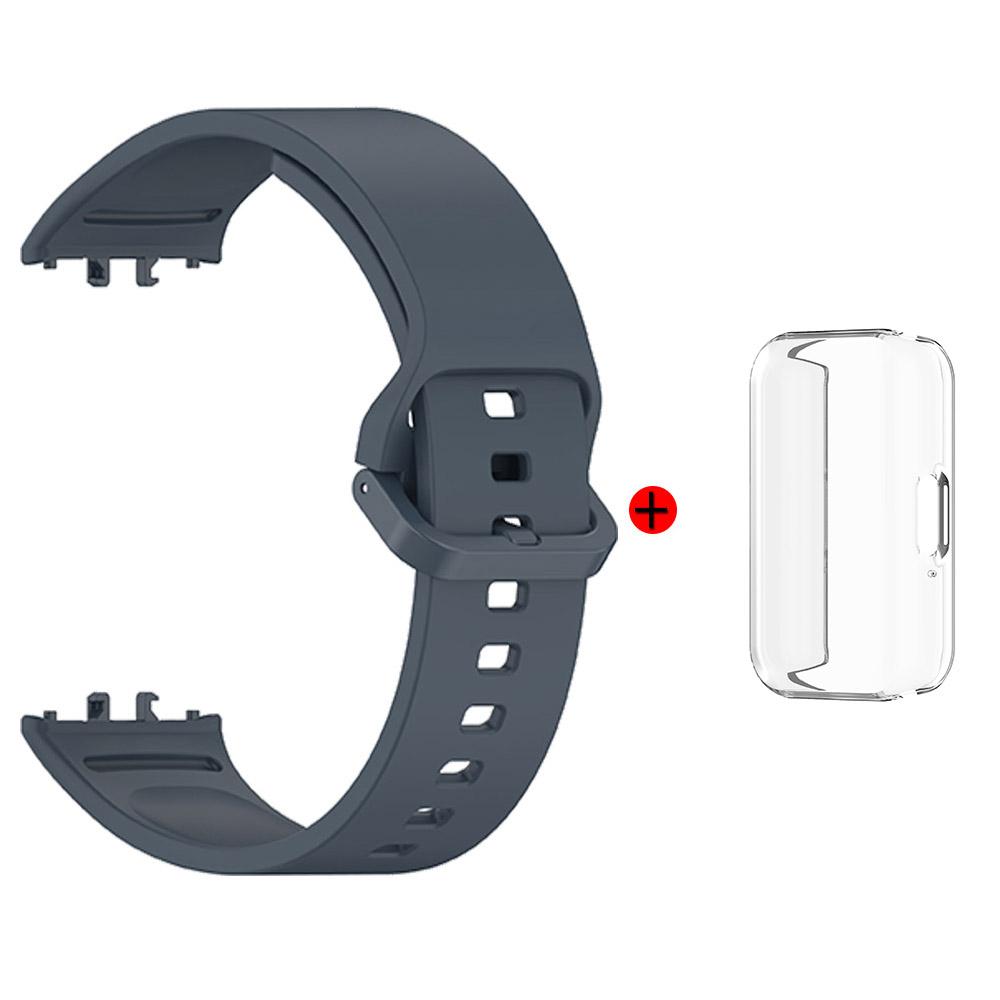 Silicone Strap For Samsung Fit 3 SM-R390 Watchband With Transparent Case Single Color Adjustable Wristband Accessories